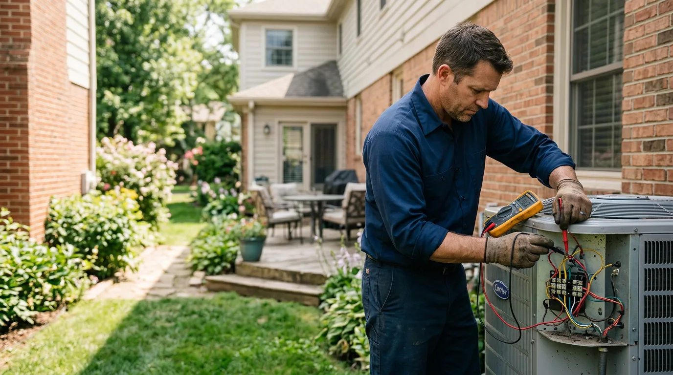 HVAC technician working near Partridge, KS